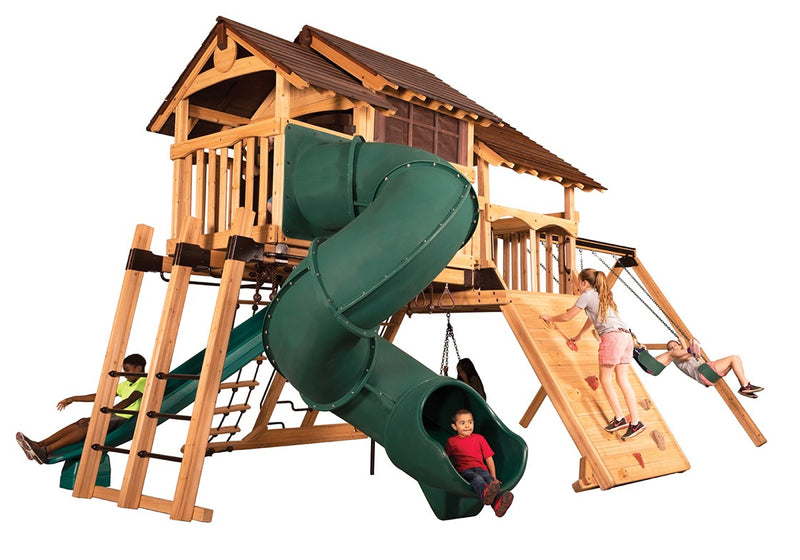 Load image into Gallery viewer, Olympian Peak Jumbo 3 Swing Set
