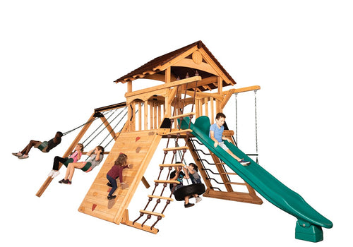 Olympian Peak XL 1 w/ Wood Roof Swing Set