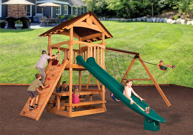 Load image into Gallery viewer, Olympian Treehouse XL 1 Swing Set
