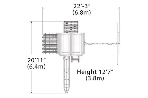 Load image into Gallery viewer, Olympian Treehouse XL 3 Swing Set
