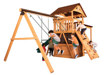 Load image into Gallery viewer, Olympian Treehouse XL 3 Swing Set
