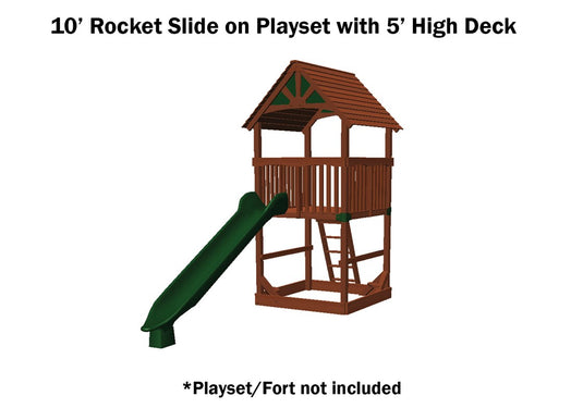 Rocket Slide 10' Green