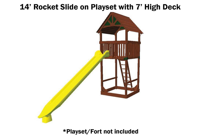 Load image into Gallery viewer, Rocket Slide 14&#39; Yellow
