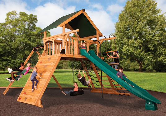 Titan Peak Jumbo 1 Swing Set (Green Tarp Roof)