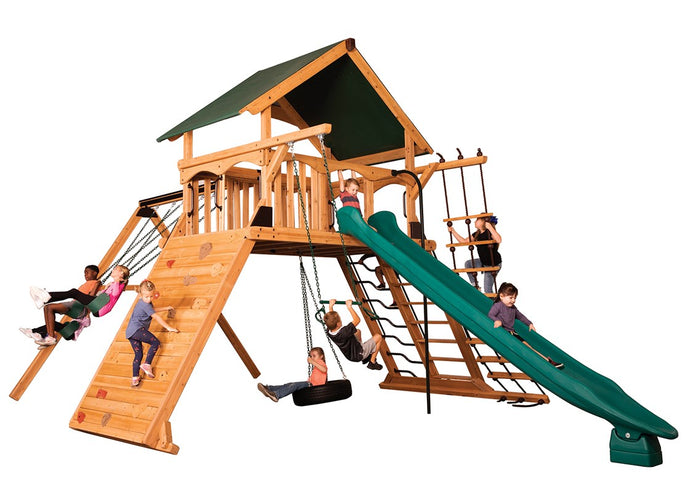 Titan Peak Jumbo 1 Swing Set (Green Tarp Roof)