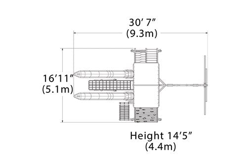 Titan Peak Jumbo 2 Swing Set