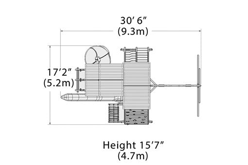 Titan Peak Jumbo 3 Swing Set