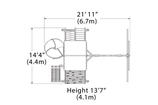 Titan Peak XL 3 Swing Set