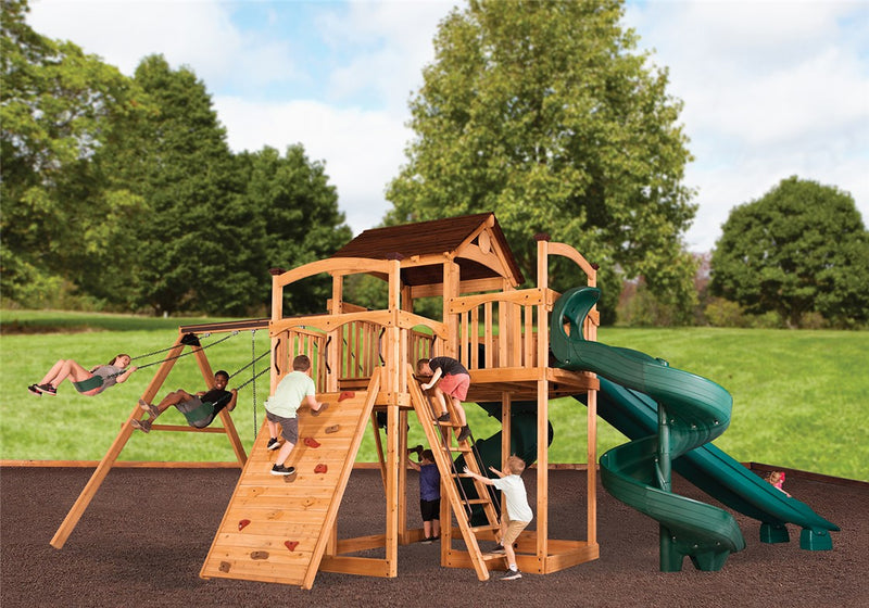 Load image into Gallery viewer, Titan Treehouse XL 11 Swing Set
