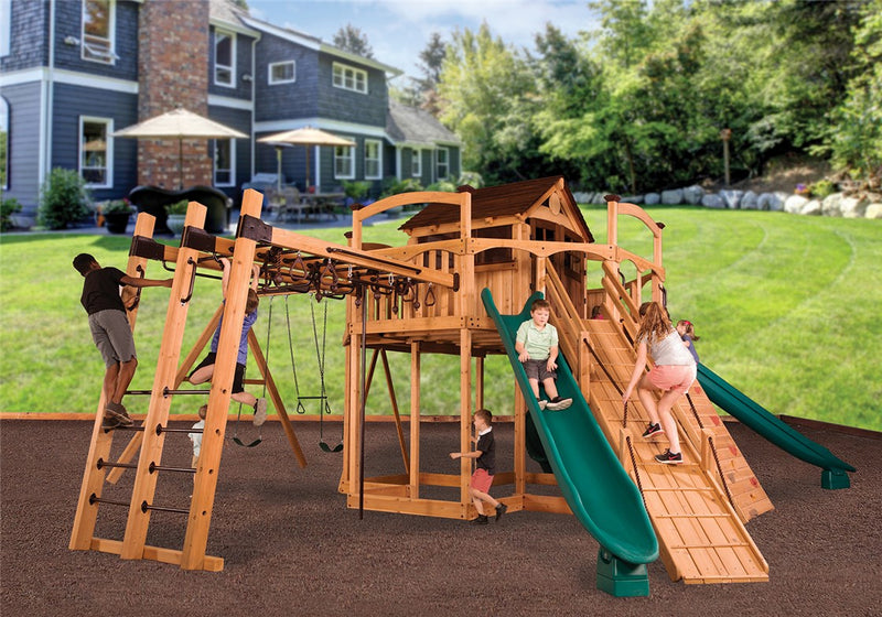 Load image into Gallery viewer, Titan Treehouse XL 12 Swing Set
