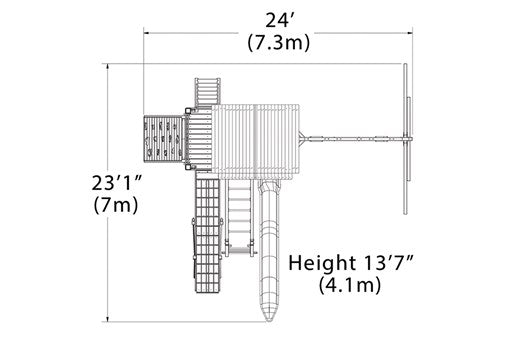 Load image into Gallery viewer, Titan Treehouse XL 3 Swing Set
