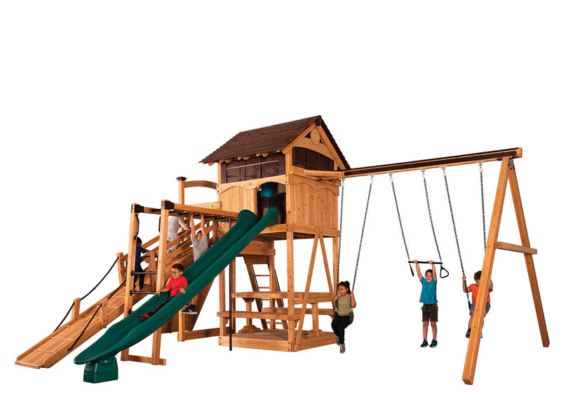 Load image into Gallery viewer, Titan Treehouse XL 3 Swing Set
