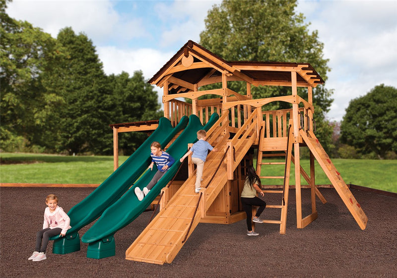 Load image into Gallery viewer, Titan Treehouse XL 4 Swing Set
