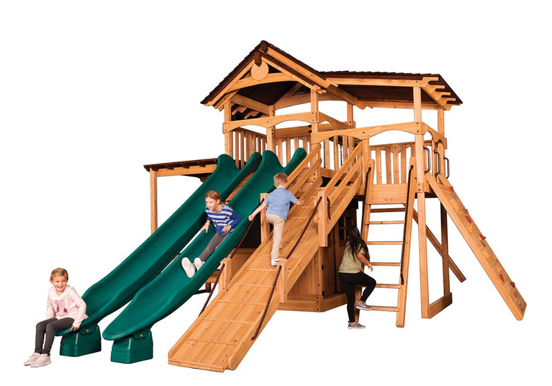 Load image into Gallery viewer, Titan Treehouse XL 4 Swing Set
