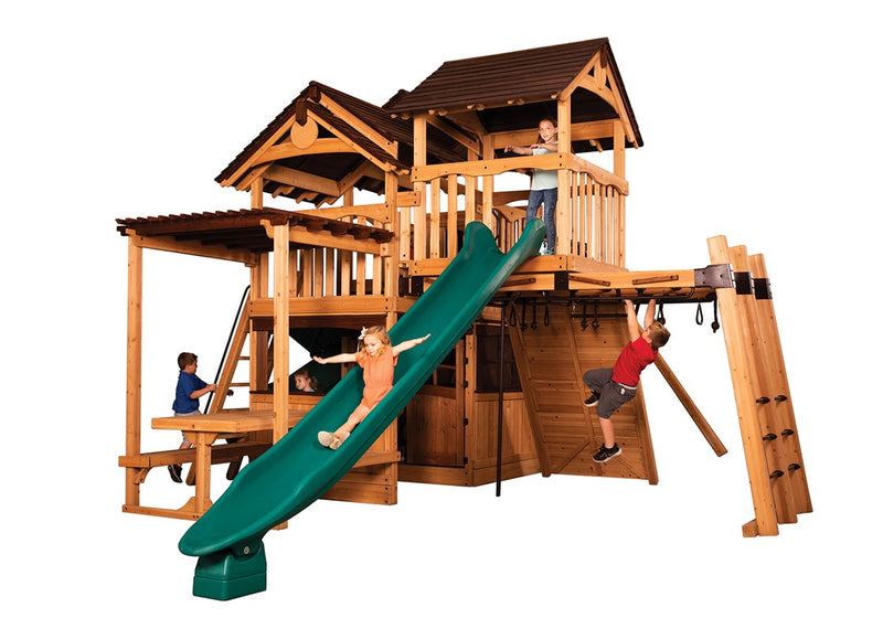 Load image into Gallery viewer, Titan Treehouse XL 7 Swing Set
