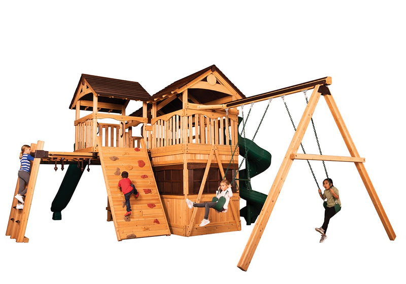 Load image into Gallery viewer, Titan Treehouse XL 6 Swing Set
