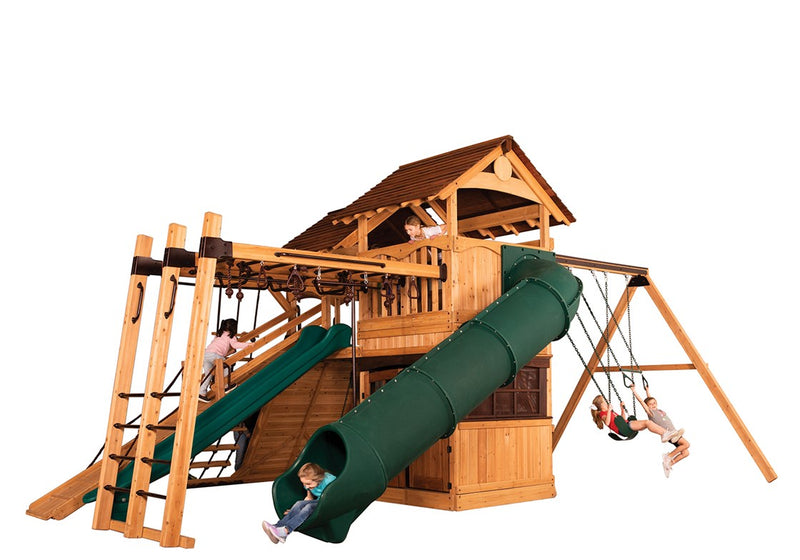 Load image into Gallery viewer, Titan Treehouse XL 8 Swing Set
