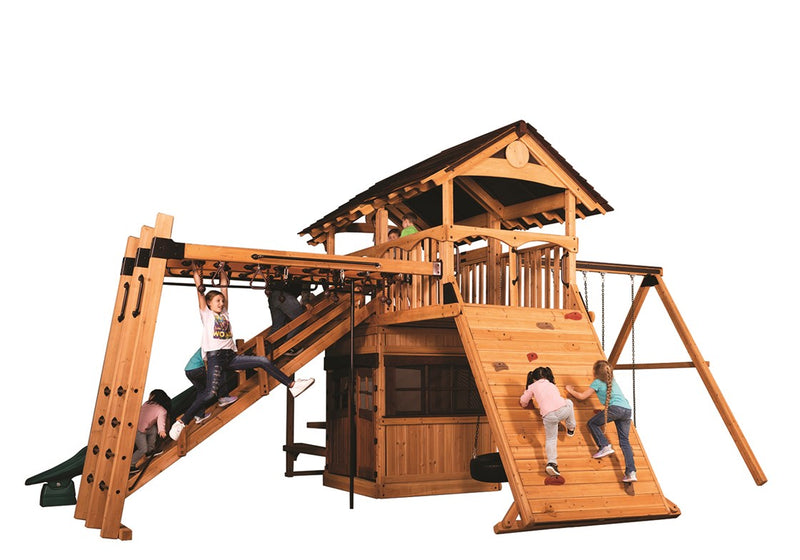 Load image into Gallery viewer, Titan Treehouse XL 9 Swing Set
