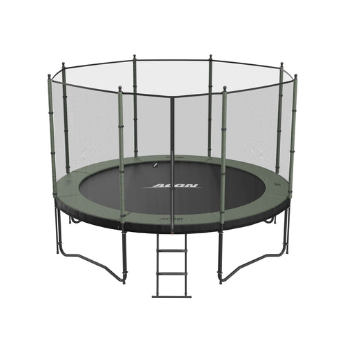 ACON Air 12ft Standard Trampoline with Net and Ladder Model 1 Marin Backyards