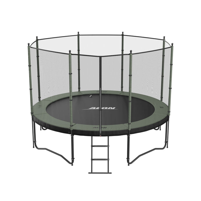 ACON Air 12ft Standard Trampoline with Net and Ladder Model 1 Marin Backyards