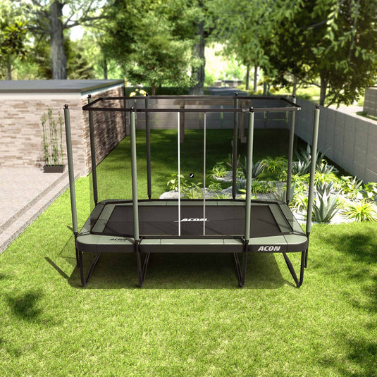 ACON Air 13 Sport HD Performance Trampoline with Net and Ladder Lifestyle 1 Marin Backyards