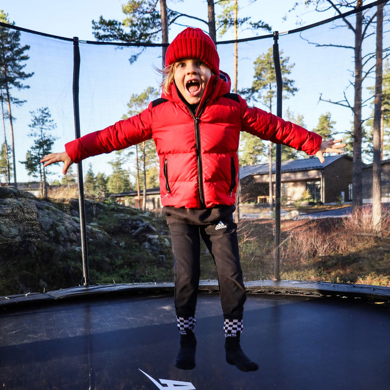 Load image into Gallery viewer, ACON Air 14ft Black Premium Trampoline with Net and Ladder Lifestyle 1 Marin Backyards
