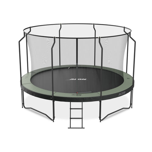 ACON Air 14ft Premium Trampoline with Net and Ladder Model 1 Marin Backyards