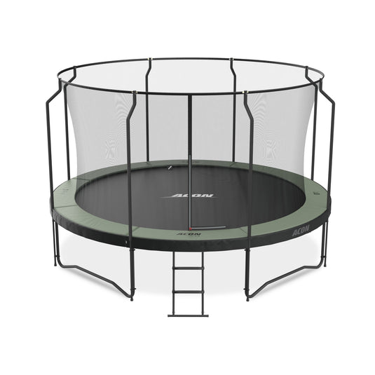 ACON Air 14ft Premium Trampoline with Net and Ladder Model 1 Marin Backyards