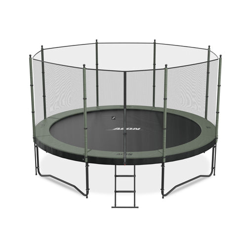 ACON Air 14ft Standard Trampoline with Net and Ladder Model 1 Marin Backyards