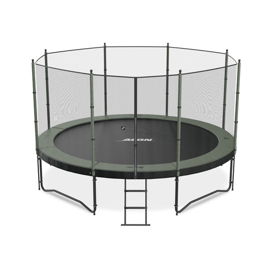 ACON Air 14ft Standard Trampoline with Net and Ladder Model 1 Marin Backyards