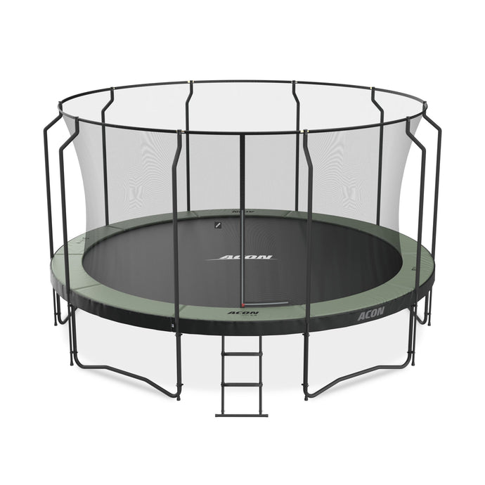 ACON Air 15ft Premium Trampoline with Net and Ladder Model 1 Marin Backyards