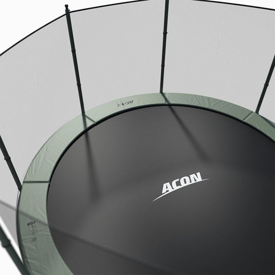 ACON Air 15ft Standard Trampoline with Net and Ladder Details 1 Marin Backyards