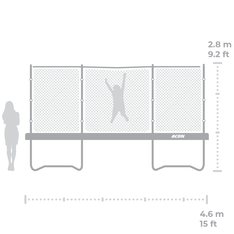 Load image into Gallery viewer, ACON Air 15ft Standard Trampoline with Net and Ladder
