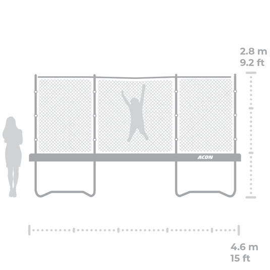 ACON Air 15ft Standard Trampoline with Net and Ladder