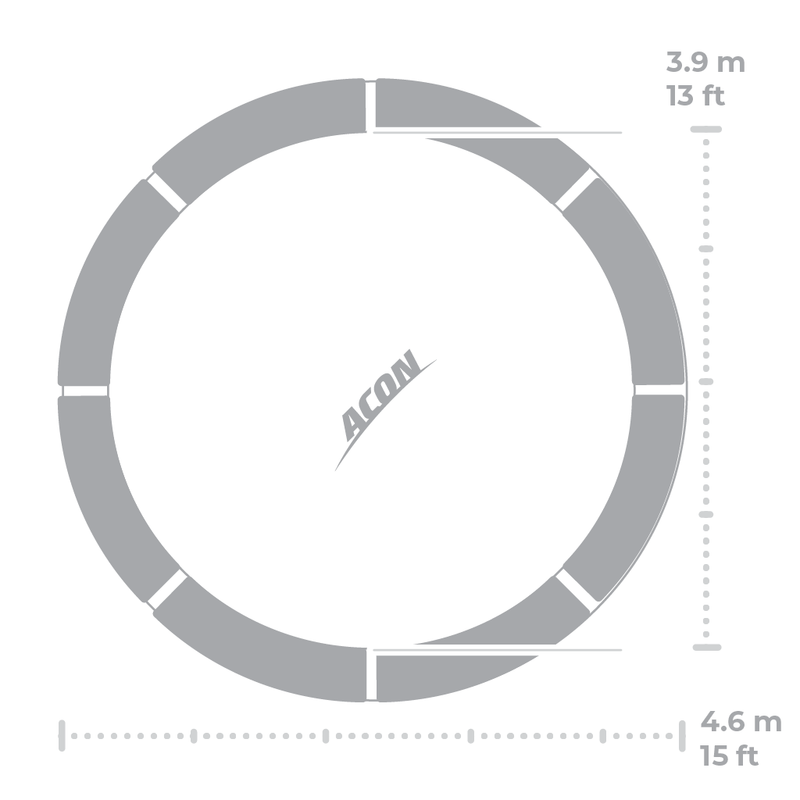 Load image into Gallery viewer, ACON Air 15ft Standard Trampoline with Net and Ladder
