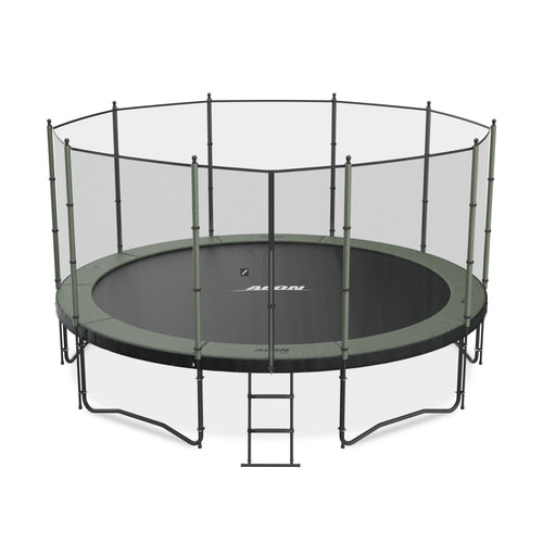 ACON Air 15ft Standard Trampoline with Net and Ladder Model 1 Marin Backyards