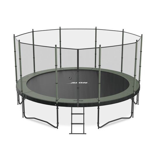 ACON Air 15ft Standard Trampoline with Net and Ladder Model 1 Marin Backyards