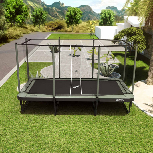 ACON Air 16 Sport HD Performance Trampoline with Net and Ladder Lifestyle 1 Marin Backyards
