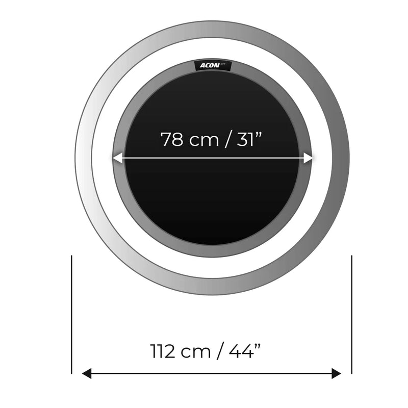 Load image into Gallery viewer, ACON Fit 44in Round Rebounder White Dimensions
