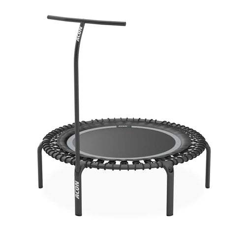 ACON Fit 44in Round Rebounder with Handlebar Black Model Marin Backyards