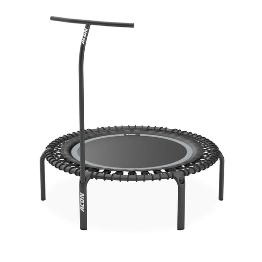 ACON Fit 44in Round Rebounder with Handlebar Black Model Marin Backyards