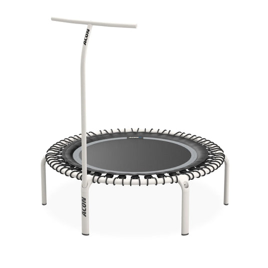 ACON Fit 44in Round Rebounder with Handlebar White Model Marin Backyards