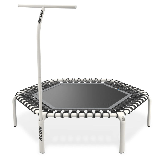 ACON Fit 55in Hexagon Rebounder with Handlebar White Model Marin Backyards