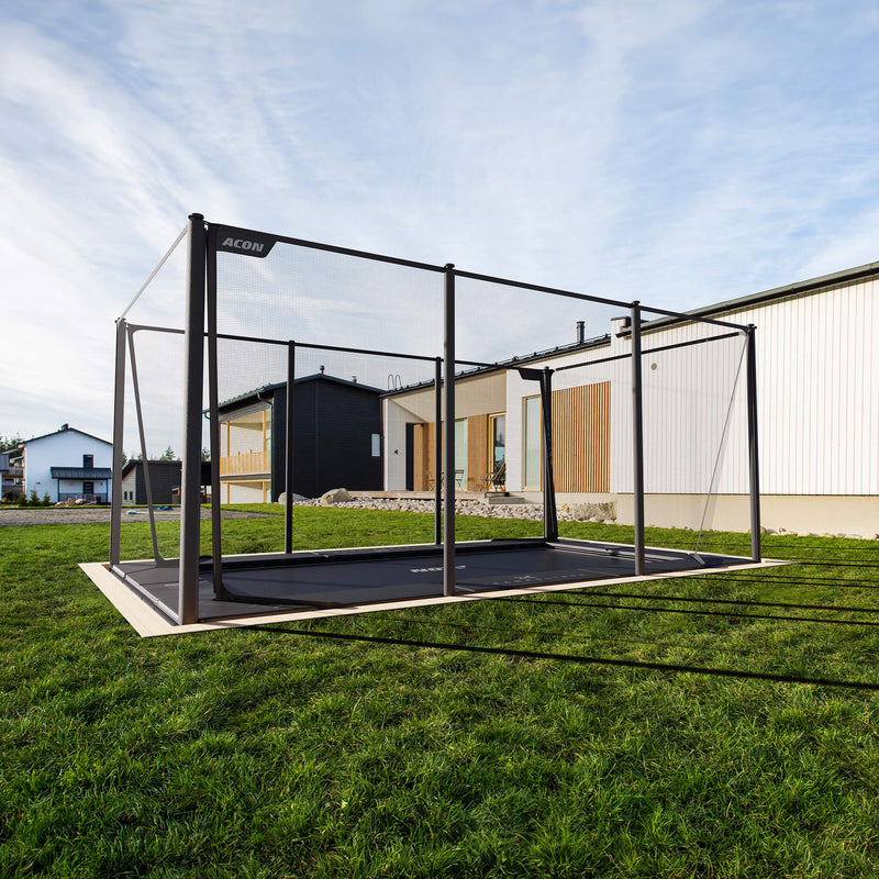 Load image into Gallery viewer, ACON X 17ft Trampoline with Net and Ladder Lifestyle 1 Marin Backyards
