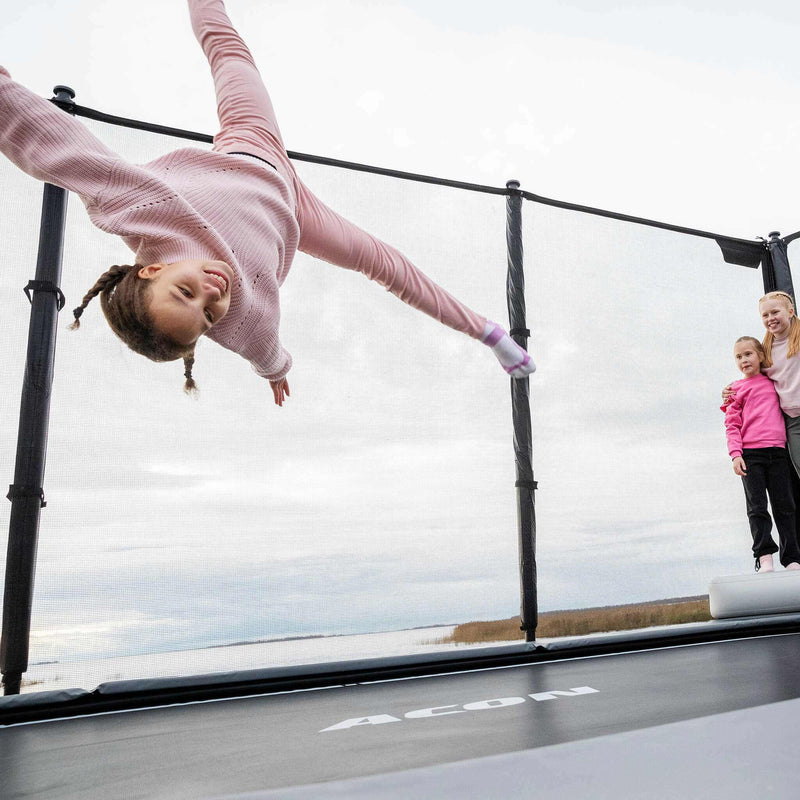 Load image into Gallery viewer, ACON X 17ft Trampoline with Net and Ladder Lifestyle 6 Marin Backyards
