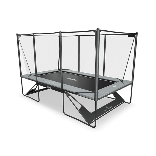 ACON X 17ft Trampoline with Net & Ladder - Grey | Marin Backyards ACON X 17ft Trampoline with Net & Ladder - Grey | Marin Backyards