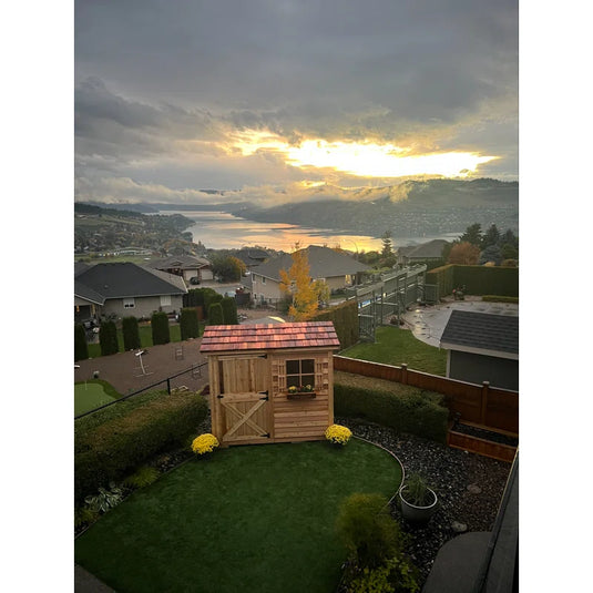 Cedar Shed Bayside Lean-To Dutch Door