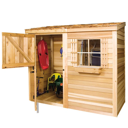 Cedar Shed Bayside Lean-To Dutch Door