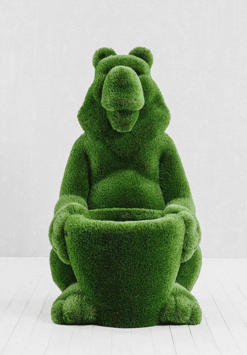 Load image into Gallery viewer, Topiary Grass Bear with Basket
