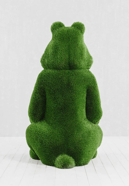 Topiary Grass Bear with Basket